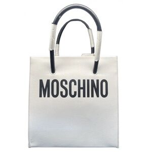Moschino White Shopping Bag Cross Body / Hand Bag